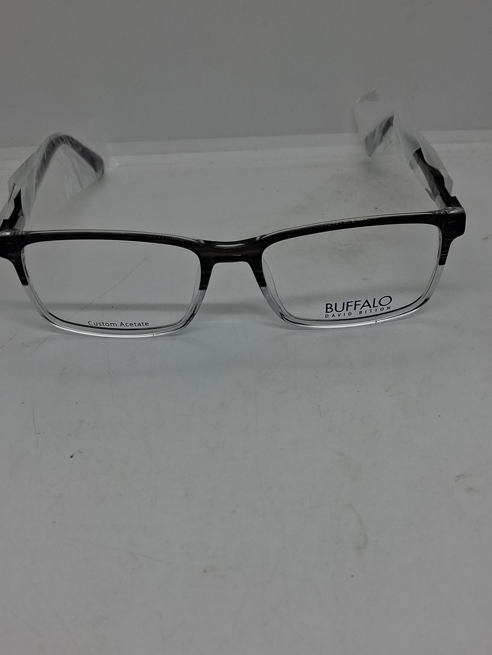 NWT Rxable Buffalo David Bitton Men’s Grey Rectangular Eyeglass Frames